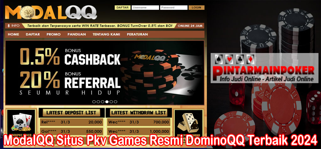 ModalQQ Situs Pkv Games Resmi DominoQQ Terbaik 2024